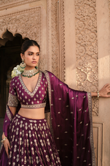 Purple Color Lehenga Set with Dupatta