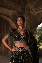 Black Color Lehenga Set with Dupatta